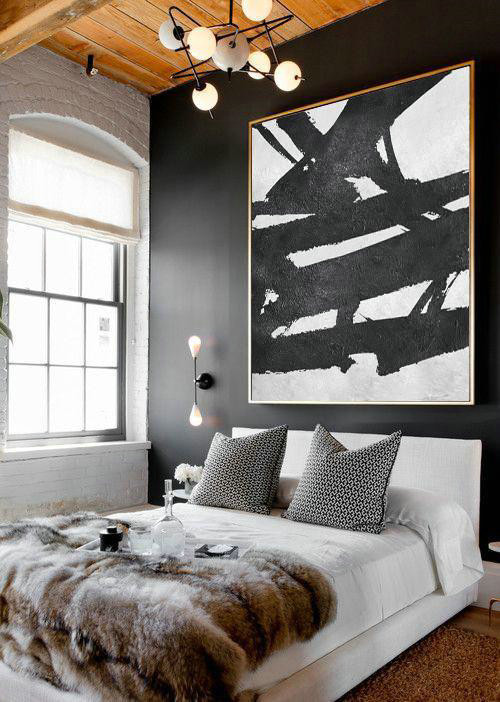 Original Abstract Painting Extra Large Canvas Art,Oversized Minimal Painting On Canvas - Art Work
